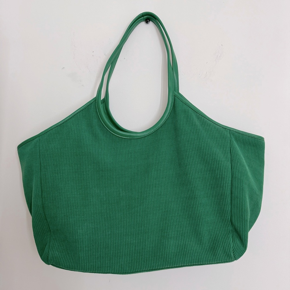 Stoney Clover Lane Green Corduroy Scoop Tote - Picture 4 of 11